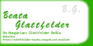 beata glattfelder business card